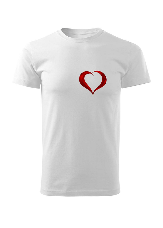 Bílé tričko s potiskem srdce