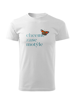 Bílé tričko s motivem Motýle